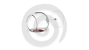 3d rendering of wineglass different color wine for gourmets