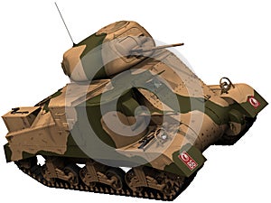 3d Rendering of a World War 2 era M3 Grant Tank