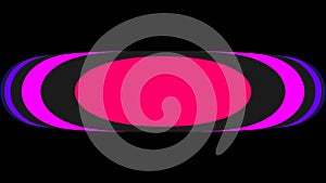 3D renderings. Abstract background with pink curved lines and black background. Color lines on a dark background. Circular prism