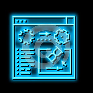 3d renderings neon glow icon illustration