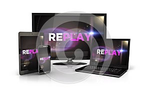 3d replay screen on computer devices