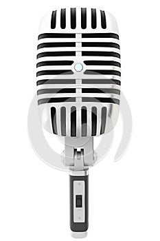 3d retro microphone isolated