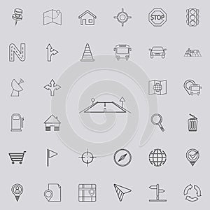 3d road icon. Detailed set of navigation icons. Premium quality graphic design sign. One of the collection icons for websites, web