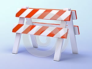 3d Roadworks barrier