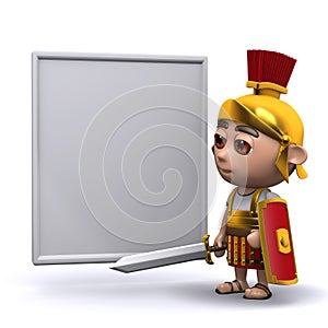 3d Roman soldier whiteboard