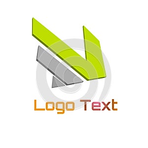 3D rotated company logo