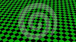 3d rotated green black checker board animation