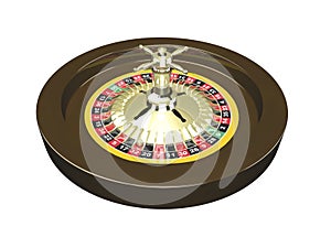 3D Roulette wheel isolated