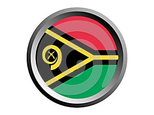 3D Round Flag of Vanuatu