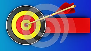 3d round target with arrow hit