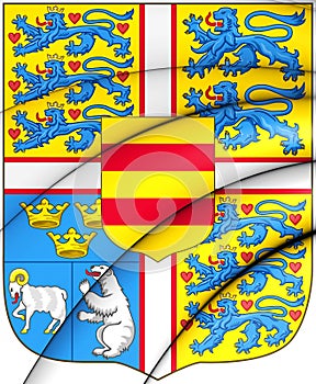 3D Royal Arms of Denmark.