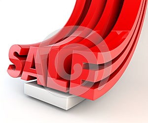 3D SALE word promotion red