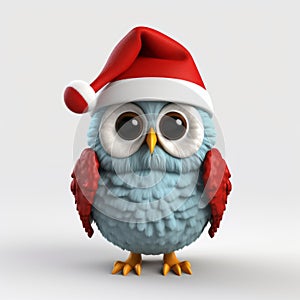 3d Santa Owl - Eye-catching 3d Render With Creative Commons Attribution