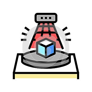 3d scanning color icon vector illustration