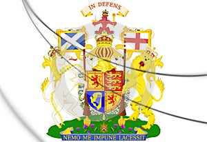 3D Scotland Royal Coat of Arms.