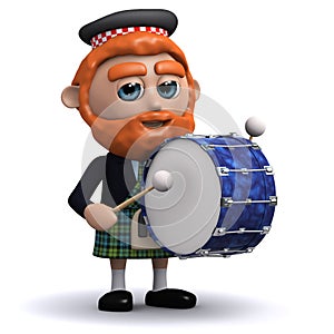 3d Scotsman bangs the drum