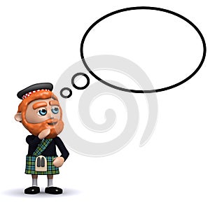 3d Scotsman thought bubble