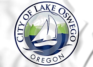 3D Seal of Lake Oswego Oregon, USA.