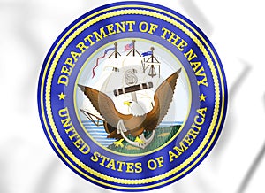 3D Seal of the United States Department of the Navy.