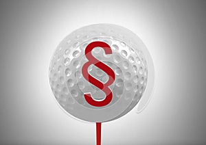 3D Section symbol icon and golf ball