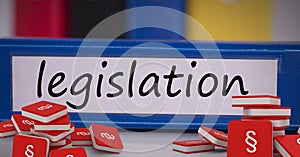 3D Section symbol icons and legislation folder