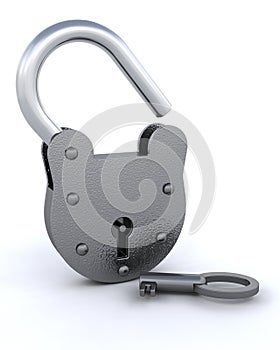 3D securiry padlock