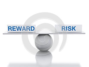 3D Seesaw balance between reward and risk