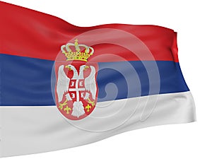 3D Serbian flag