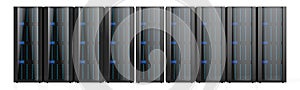 3D servers illustration - great for topics like storage, hosting, data center, Internet etc