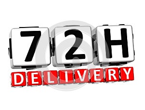 3D Seventy Two Hour Delivery Button Click Here Block Text