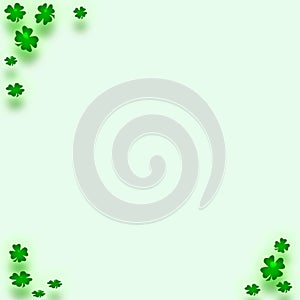 3d shamrocks note paper