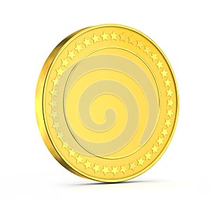 3d shiny gold coin