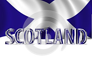 3D Shiny Scotland text