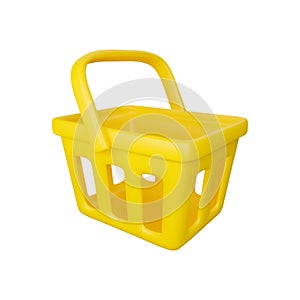 3d shopping basket icon