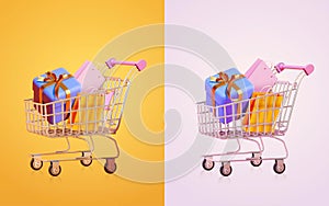 3d shopping cart collection