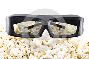 3D shutter glasses on popcorn