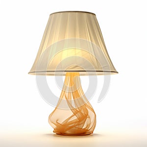 3d Silk Table Lamp In Soft Beige - Brett Whiteley Style