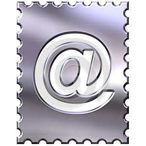 3D Silver Framed Email Symbol