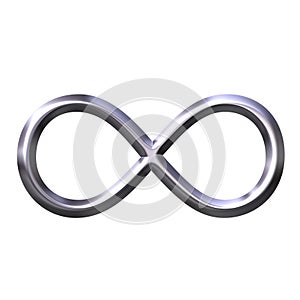 3D Silver Infinity Symbol
