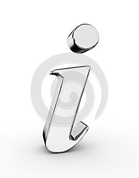 3d silver information sign