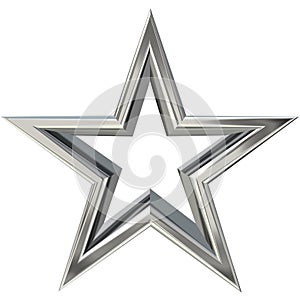 3D silver star