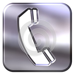 3D Silver Telephone Sign