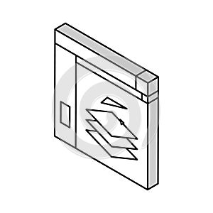 3d slicing software isometric icon vector illustration