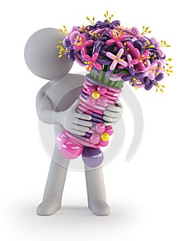 3d small people - Balloon flower
