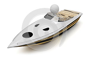 3d small people - boat