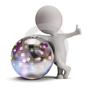 3d small people - disco ball