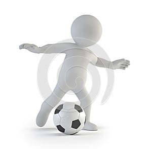 3d small people - football player