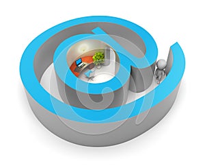 3d small people - input in Internet