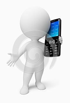 3d small people - mobile phone