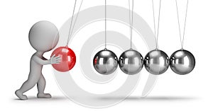 3d small people - Newtons cradle